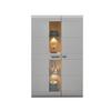 Vitrine Auris B: 95 Cm Eiche/basalt - Grau, MODERN, Glas/Holzwerkstoff (95/154,4/37,1cm) - Luca Bessoni