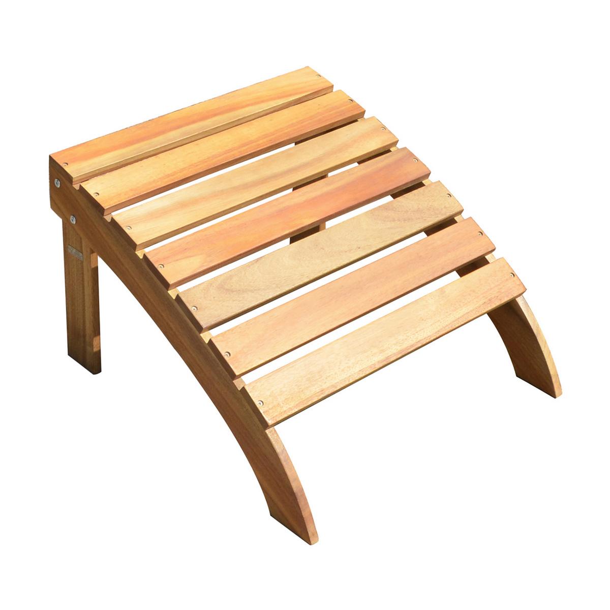 Sonnenliege Harper Eukalyptusholz mit Auflage - Eukalyptusholzfarben/Rot, Basics, Holz (142/70/93cm) - Gardenson