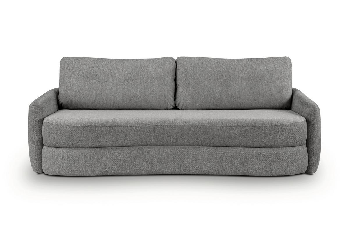 Schlafsofa Diana Grau B: 231cm - Schwarz/Grau, Basics, Holz/Textil (231/93/108cm) - MID.YOU