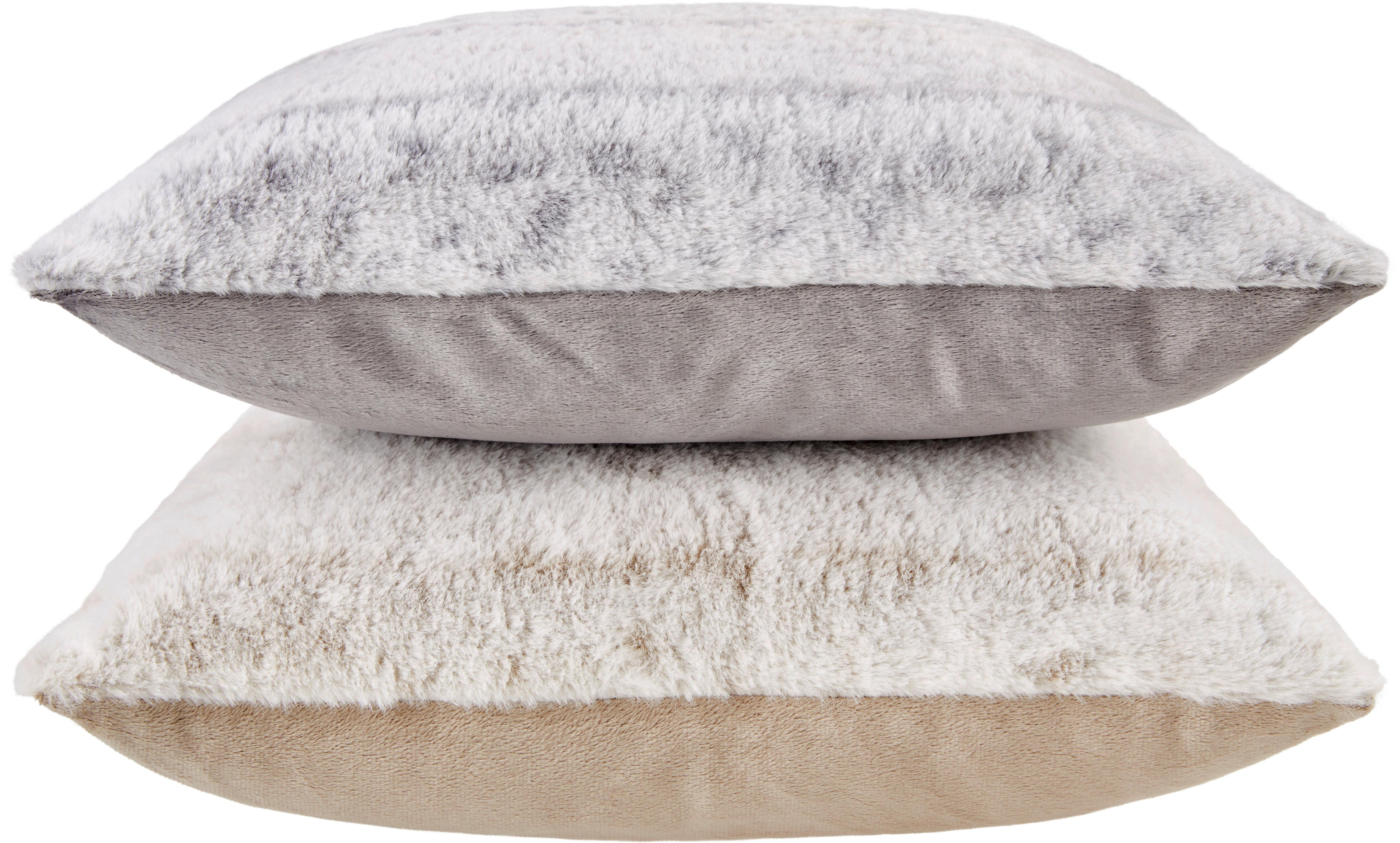 Műszőrme Díszpárna Karin - ezüstszínű, Romantik / Landhaus, textil (45/45cm) - James Wood