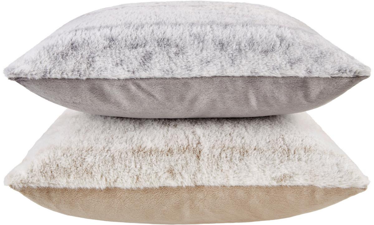 Műszőrme Díszpárna Karin - ezüstszínű, Romantik / Landhaus, textil (45/45cm) - James Wood