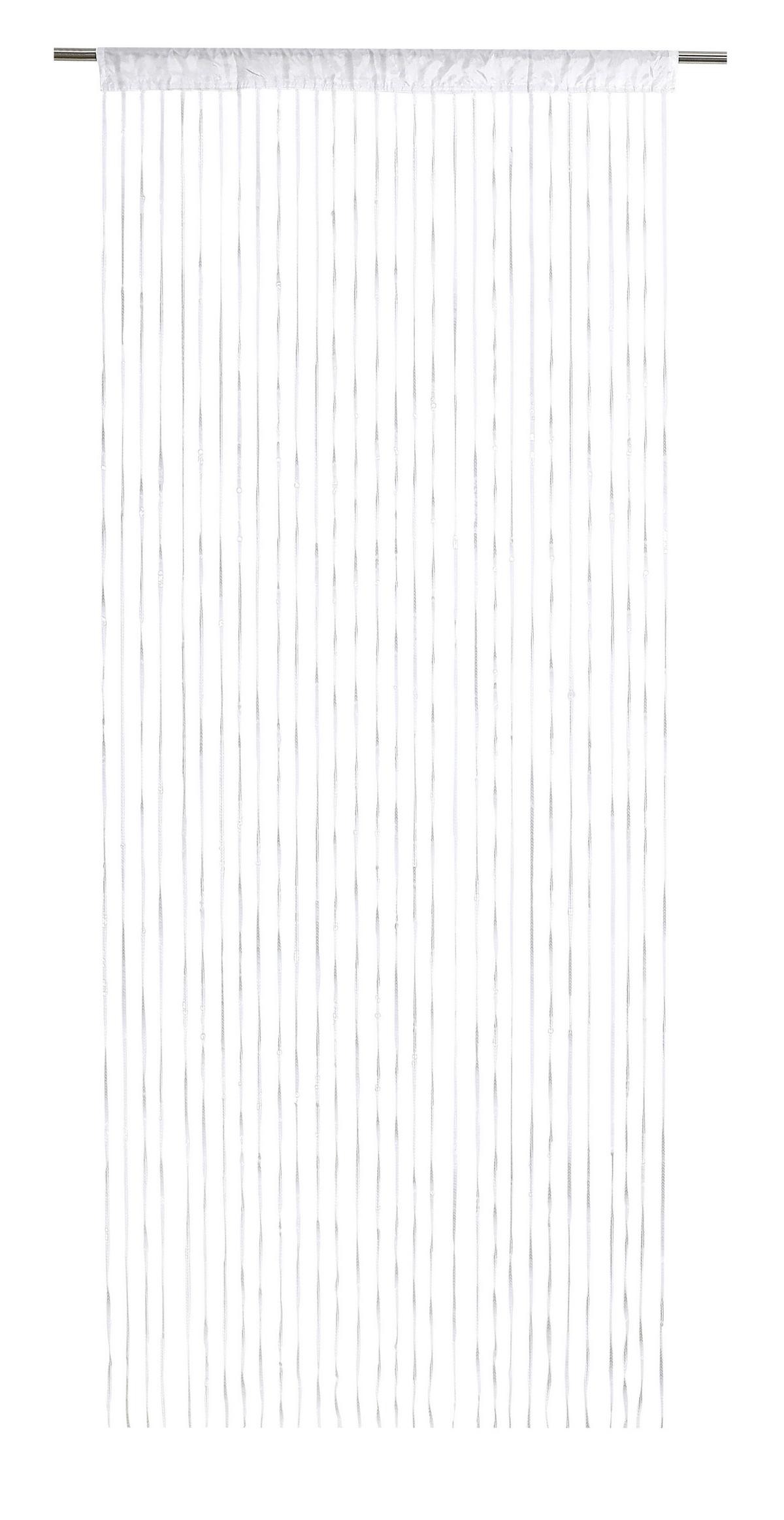 Fadenvorhang + Stangendurchzug Philippa 90x245 cm Weiß - Weiß, MODERN, Textil (90/245cm) - Luca Bessoni