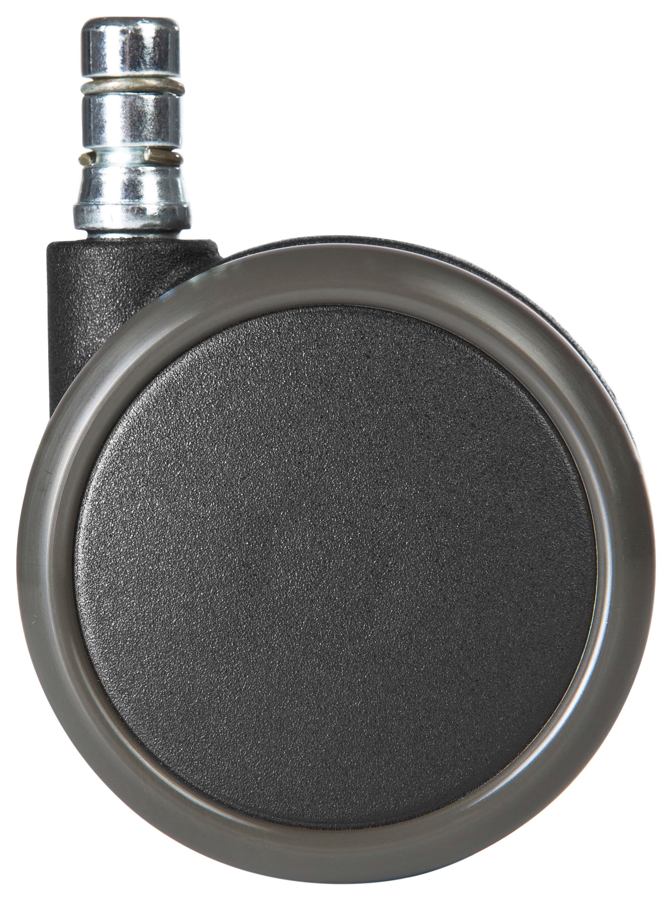 Bürostuhlrollen Rolo Schwarz Ø 6,5 cm 5er-Set - Schwarz, Basics, Kunststoff/Metall (5/7/6,5cm) - MID.YOU
