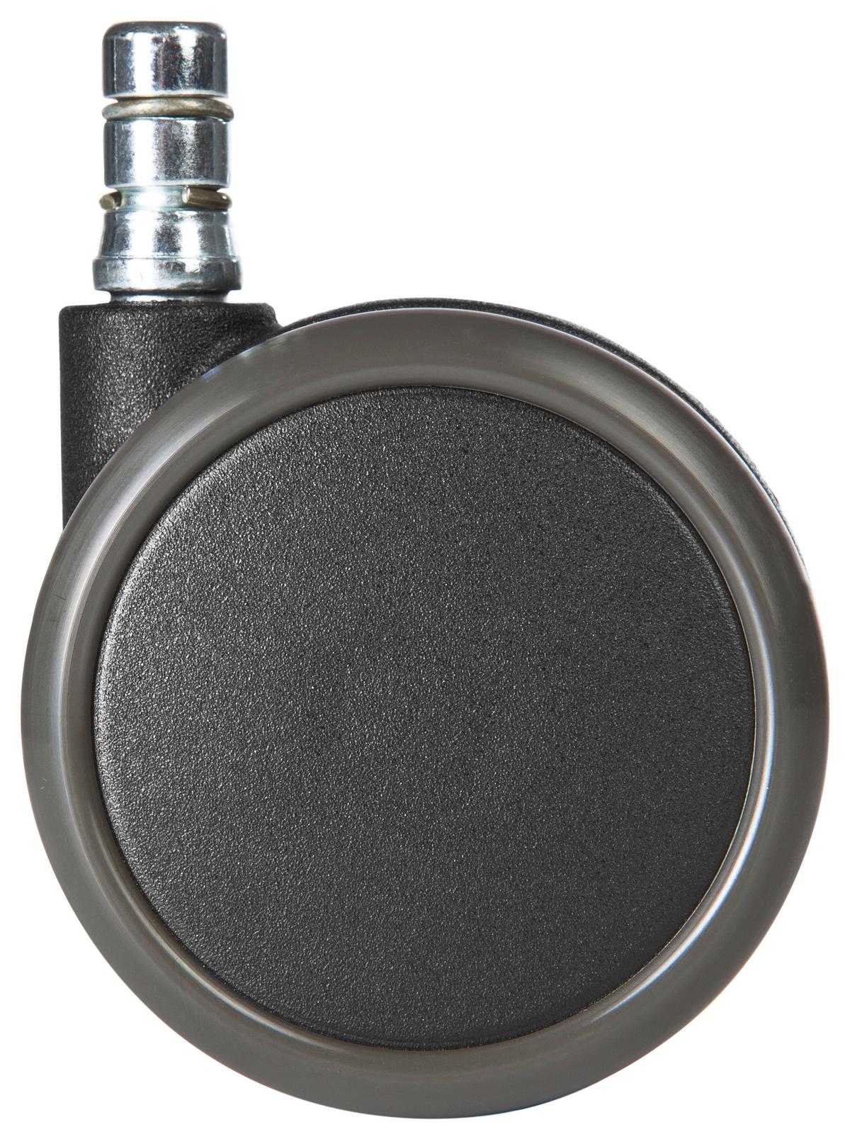 Bürostuhlrollen Rolo Schwarz Ø 6,5 Cm 5er-Set - Schwarz, Basics, Kunststoff/Metall (5/7/6,5cm) - MID.YOU