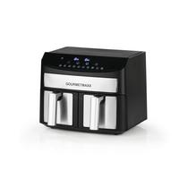 Heißluftfritteuse Zweikammernmodell - Silberfarben/Schwarz, LIFESTYLE, Kunststoff/Metall (39/36/31cm)