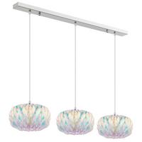 HÄNGELEUCHTE verchromt - Klar/Chromfarben, Design, Kunststoff/Metall (95/25/120cm) - Globo