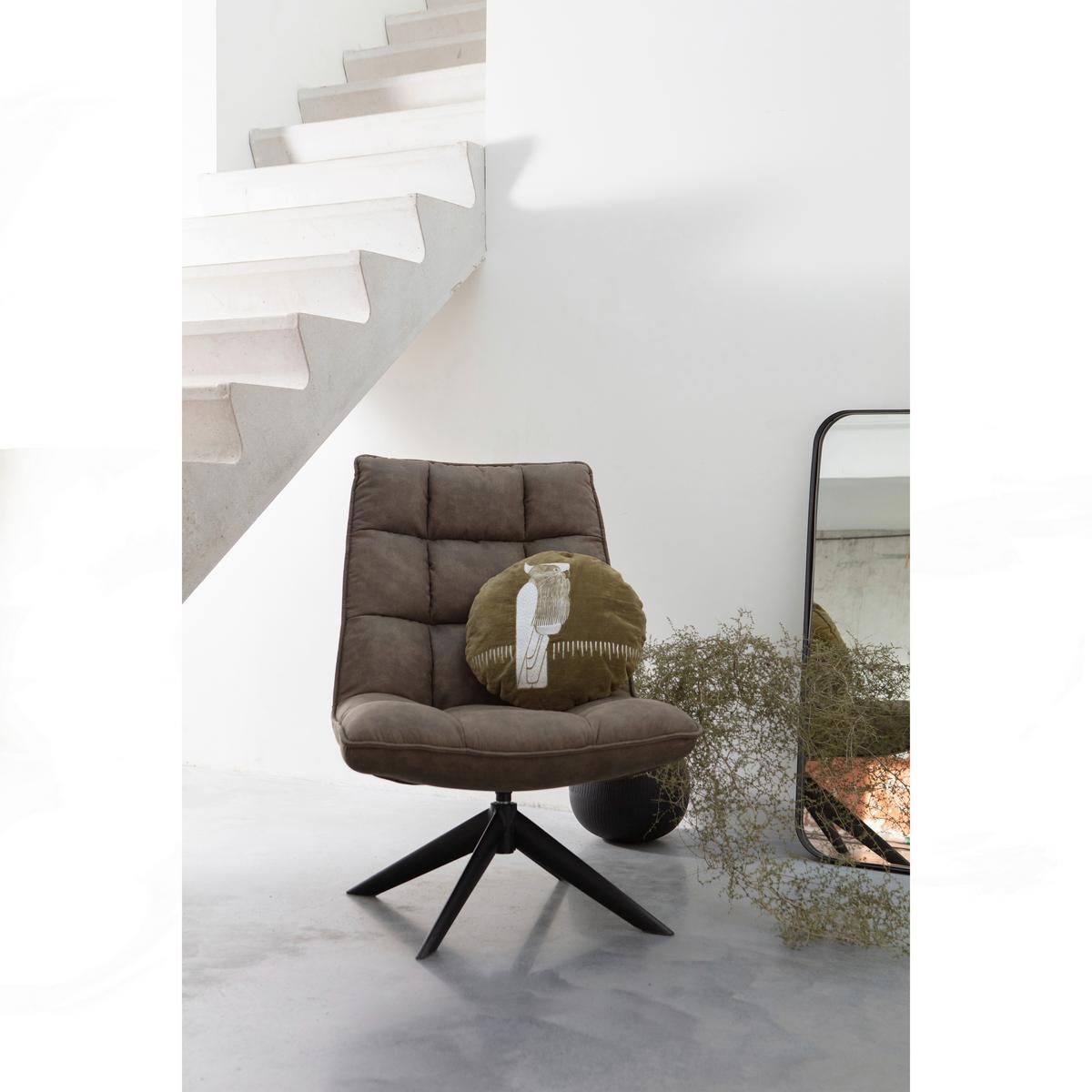 Sessel Jouke Grün B: 70cm - Schwarz/Grün, Design, Textil (70/97/85cm) - Livetastic