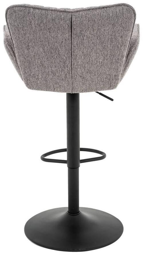 Barhocker Oslo - Schwarz/Grau, MODERN, Textil/Metall (59/111/53cm)