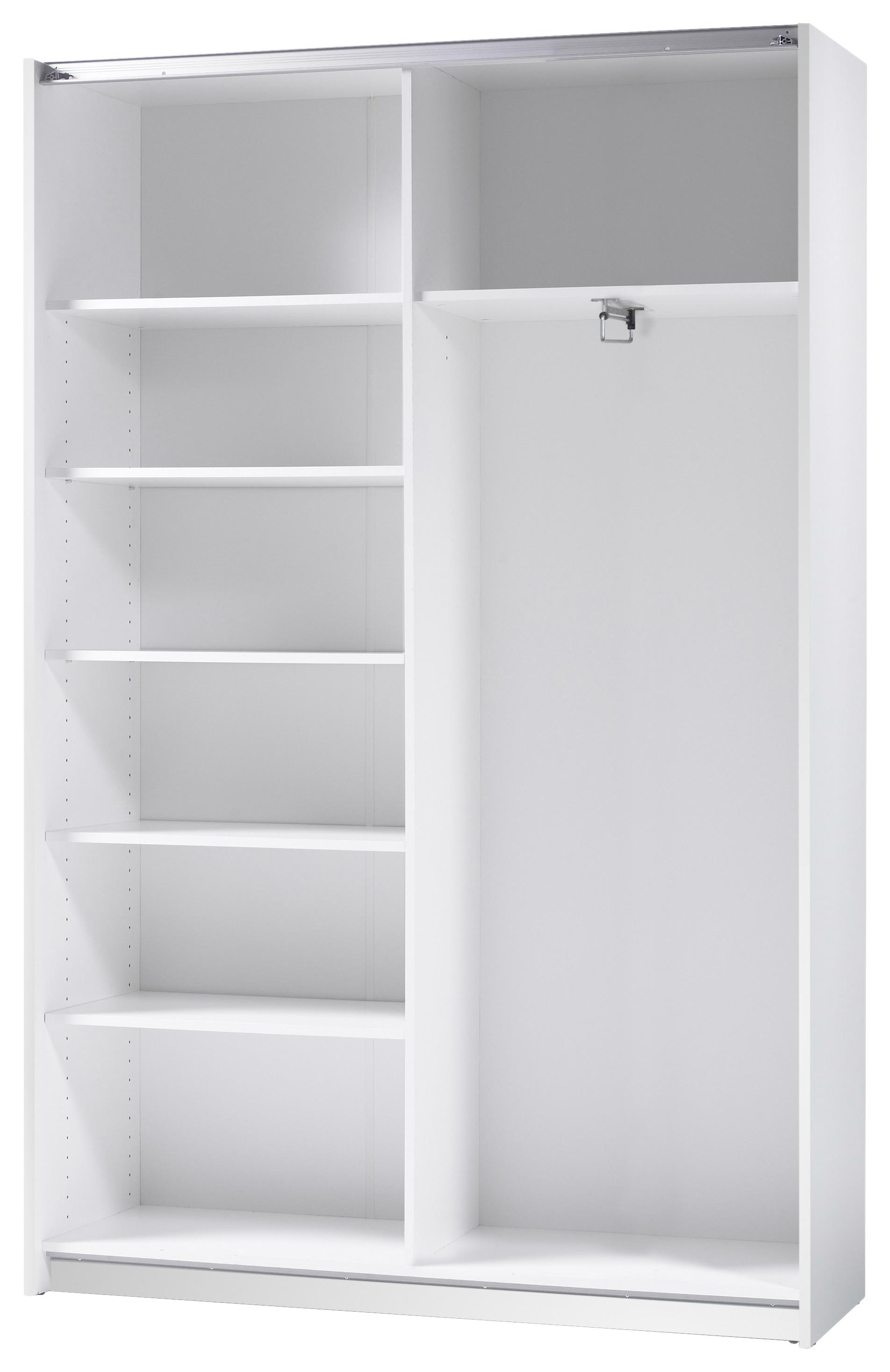 Schwebetürschrank Slim Weiß Innen