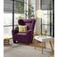 Ohrensessel Chandler - Hellbraun/Lila, MODERN, Holz/Holzwerkstoff (95/109/97cm) - Ombra