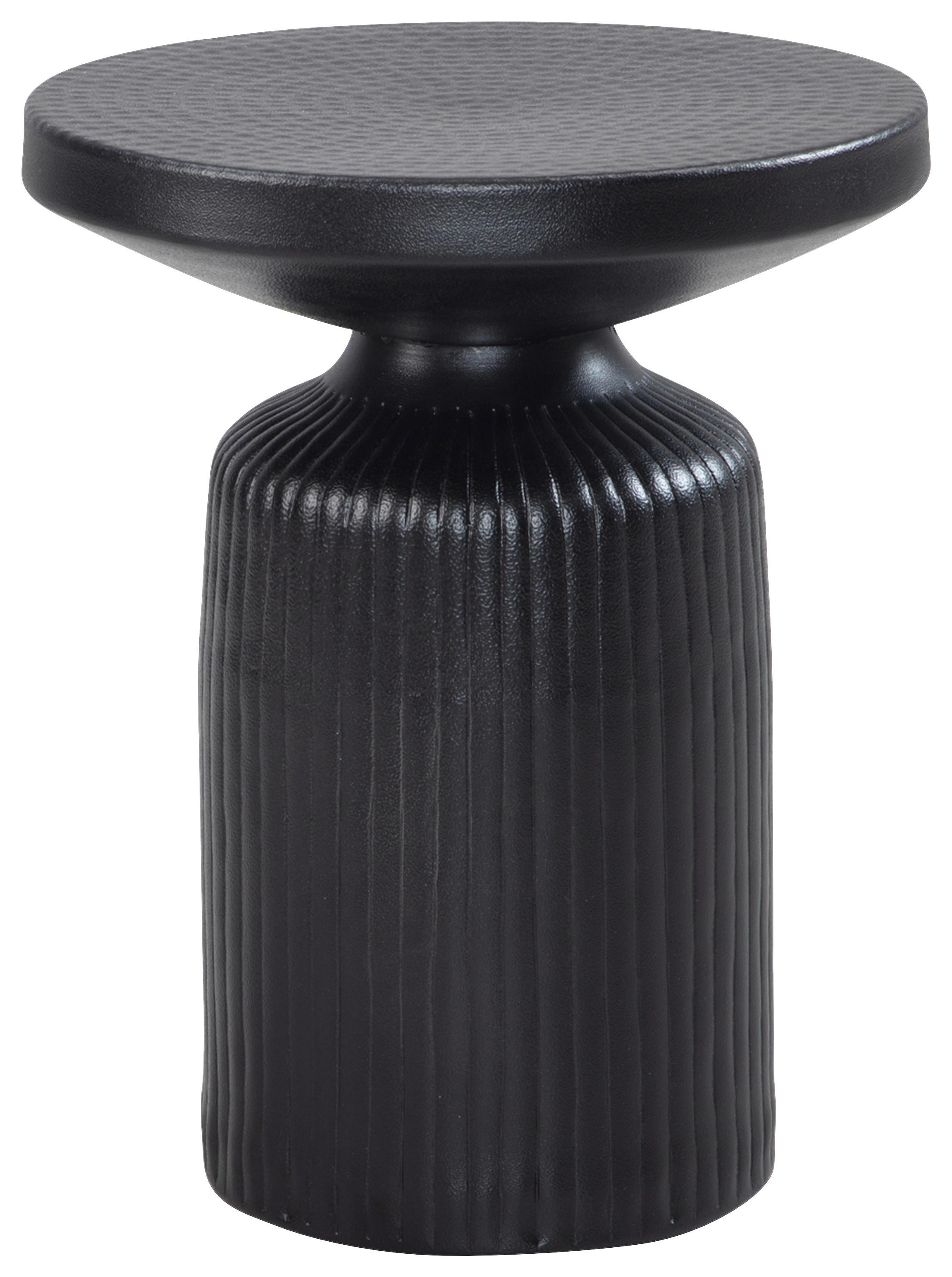 Beistelltisch Aluminium Schwarz D: 40 cm - Schwarz, Design, Metall (40/30cm) - MID.YOU
