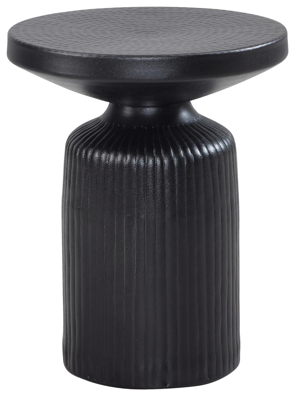Beistelltisch Aluminium Schwarz D: 40 cm - Schwarz, Design, Metall (40/30cm) - MID.YOU