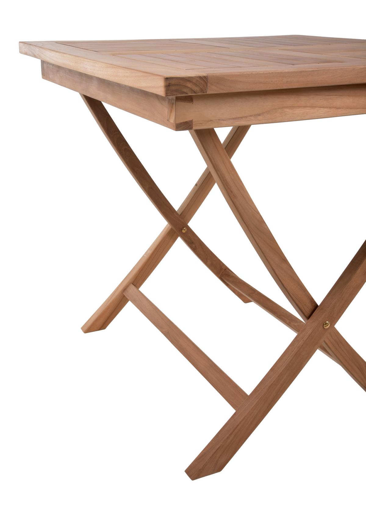 Gartenklapptisch Cidora - Braun, Basics, Holz (80/80/75,5cm) - Gardenson