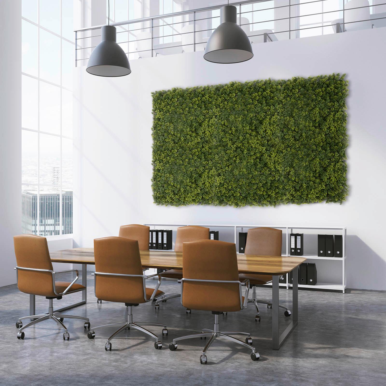 Wandverkleidung Kunstpflanze - Waldgrün/Dunkelgrün, Trend, Kunststoff (50/50cm) - FloorDirekt