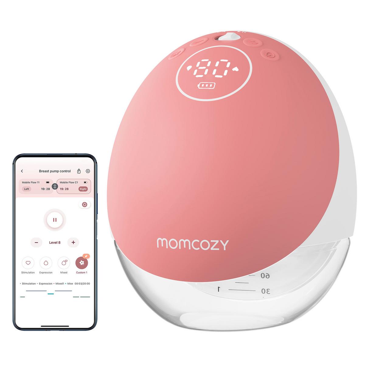 Milchpumpe pink - Basics (15.5/9/16.4cm) - Momcozy