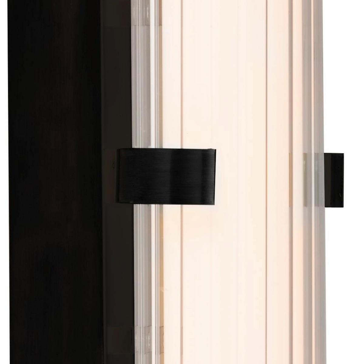 Badezimmer-Wandleuchte Clamp 63126-1bk - Klar/Schwarz, Design, Glas/Metall (9/63cm)