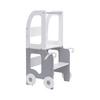Hochstuhl Trolley Aus Holz Grau/weiß - Weiß/Grau, Basics, Holz (38/90/40cm)