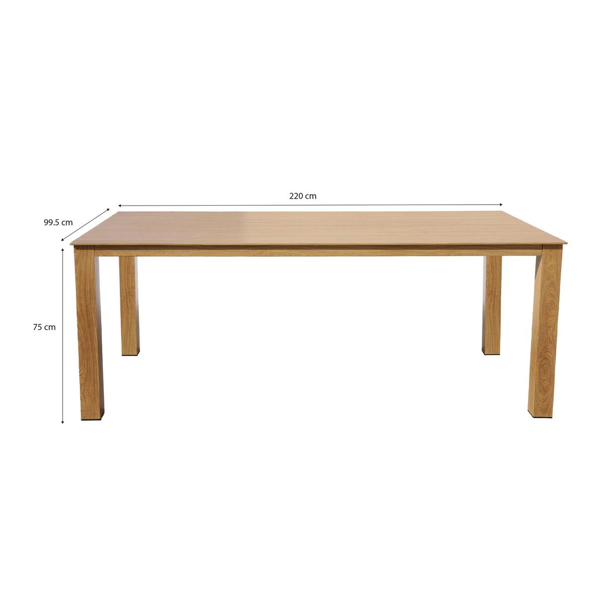 Gartenset Jada 7tlg - Eichefarben/Braun, MODERN, Metall (220/99,5/75cm) - Ambia Garden