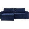 Ecksofa Dallas Dunkelblau 258x173 cm - Schwarz/Dunkelblau, MODERN, Holz/Kunststoff (258/173cm)