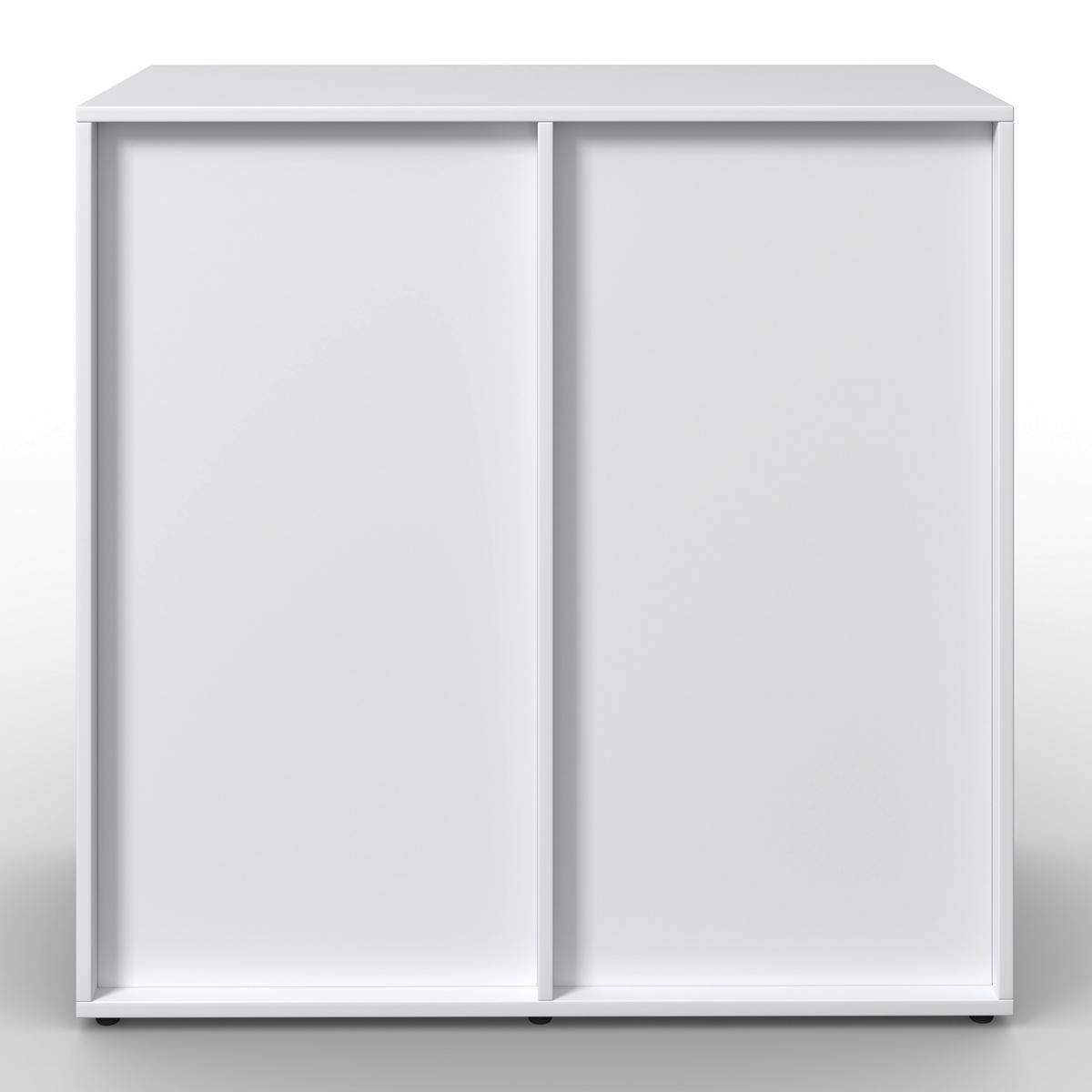 Komoda MICK - hnedá/čierna, Modern, kompozitné drevo/plast (80/79/40cm) - Modern Living