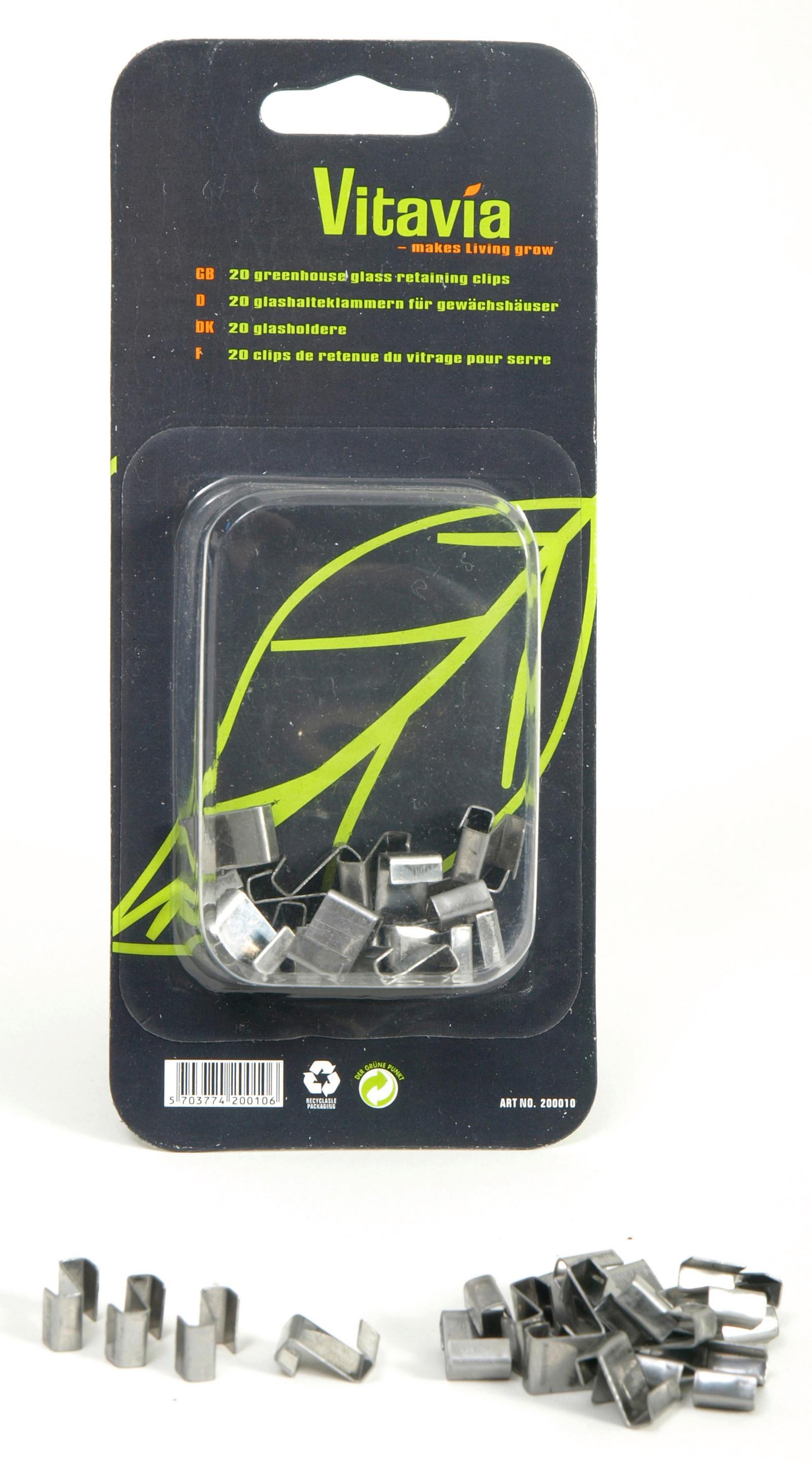 Gewächshaus-glasträger 20 Stück, Alufarben - Alufarben, Basics, Metall (17,6/1,6/7,8cm)