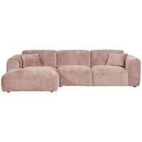 Ecksofa Cloud Taupe, Pink S: 165x280cm - Taupe/Pink, Design, Textil (165/280cm) - Livetastic