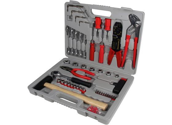 Werkzeugset Hugo 100 - teilig - Rot/Braun, KONVENTIONELL, Holz/Kunststoff Werkzeugset Hugo 100 - teilig - Rot/Braun, KONVENTIONELL, Holz/Kunststoff
