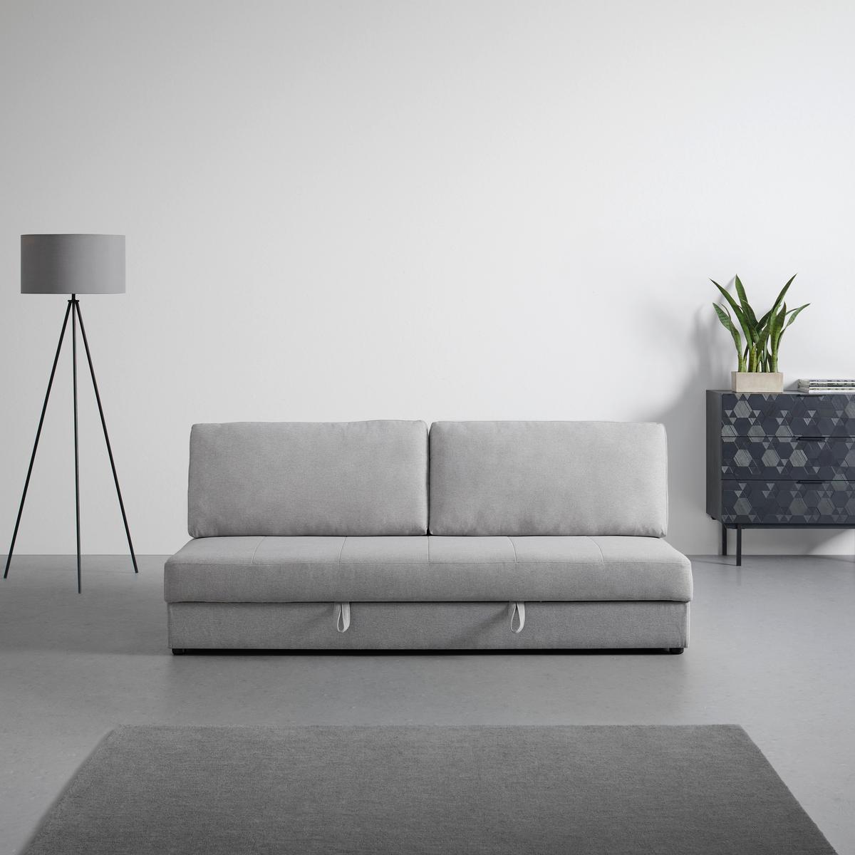 Rozkladacia pohovka CLAUDIO - čierna/svetlosivá, Modern, drevo/textil (200/85/93cm) - Livetastic