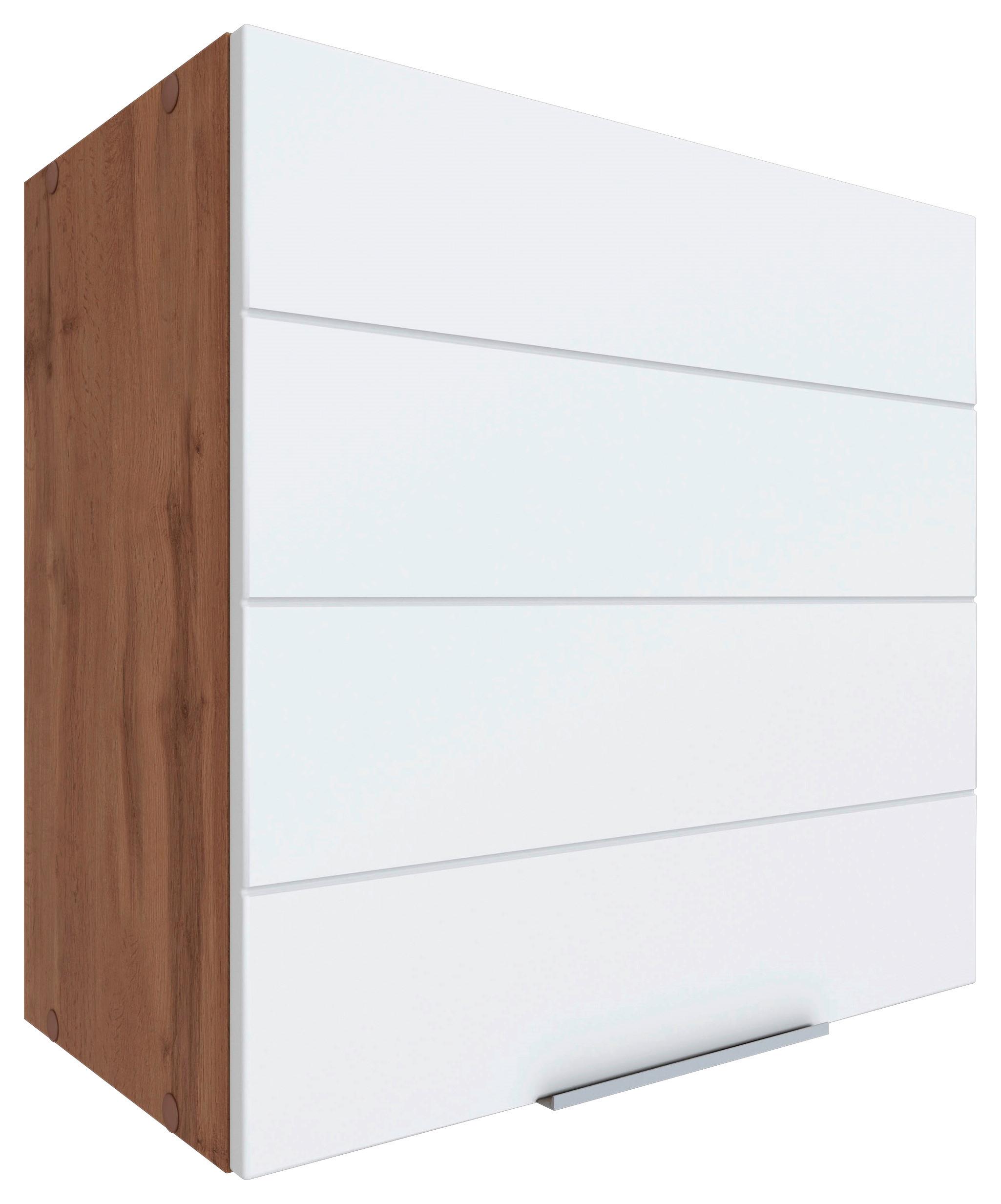 Küchenoberschrank Florenz 60 cm Weiß/Eiche 1 Drehtüre