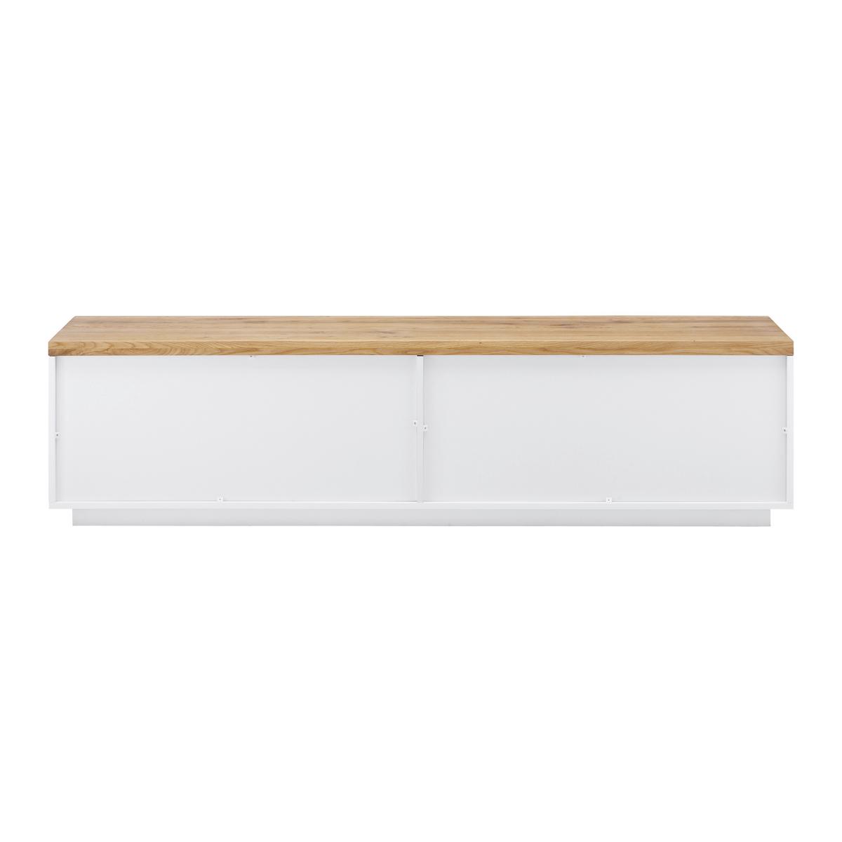 TV diel CARLOS - biela/farba duba, Modern, drevo (180/46,5/42cm) - Modern Living
