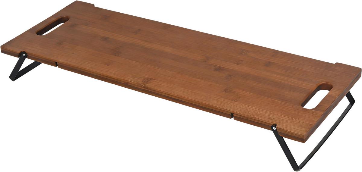 Tablett Till aus Bambus L: 66 cm - Naturfarben, MODERN, Holz/Metall (66/25/1,8cm) - James Wood