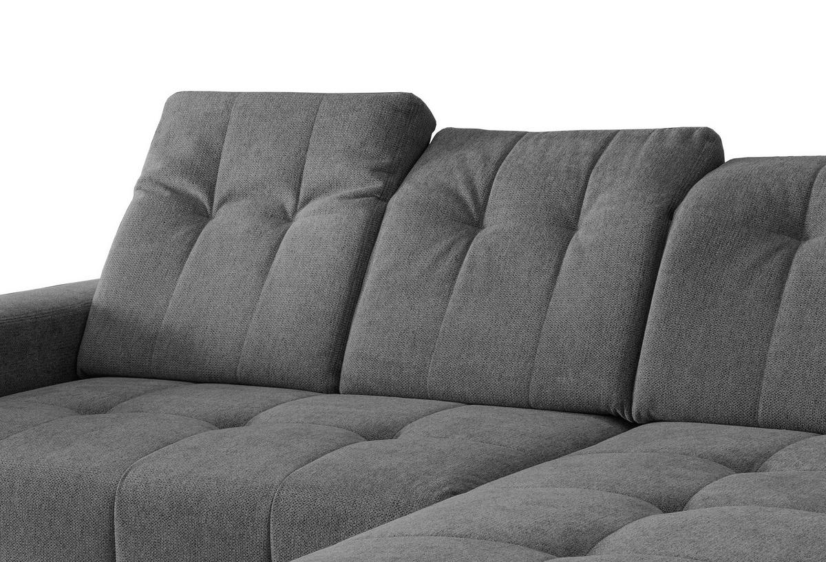 Ecksofa Mit Usb Anschluss Sano, Anthrazit, S: 258x180 Cm - Anthrazit/Schwarz, MODERN, Textil (258/180cm) - Livetastic