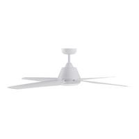 Deckenventilator Lucci Air Aria Weiß 4-Flügel,led-Leuchte - Weiß, Design, Kunststoff (122/33cm) - P & B
