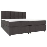 Boxspringbett Garda mit Topper 160x200 - Dunkelgrau/Schwarz, KONVENTIONELL, Holzwerkstoff/Textil (160/200cm)