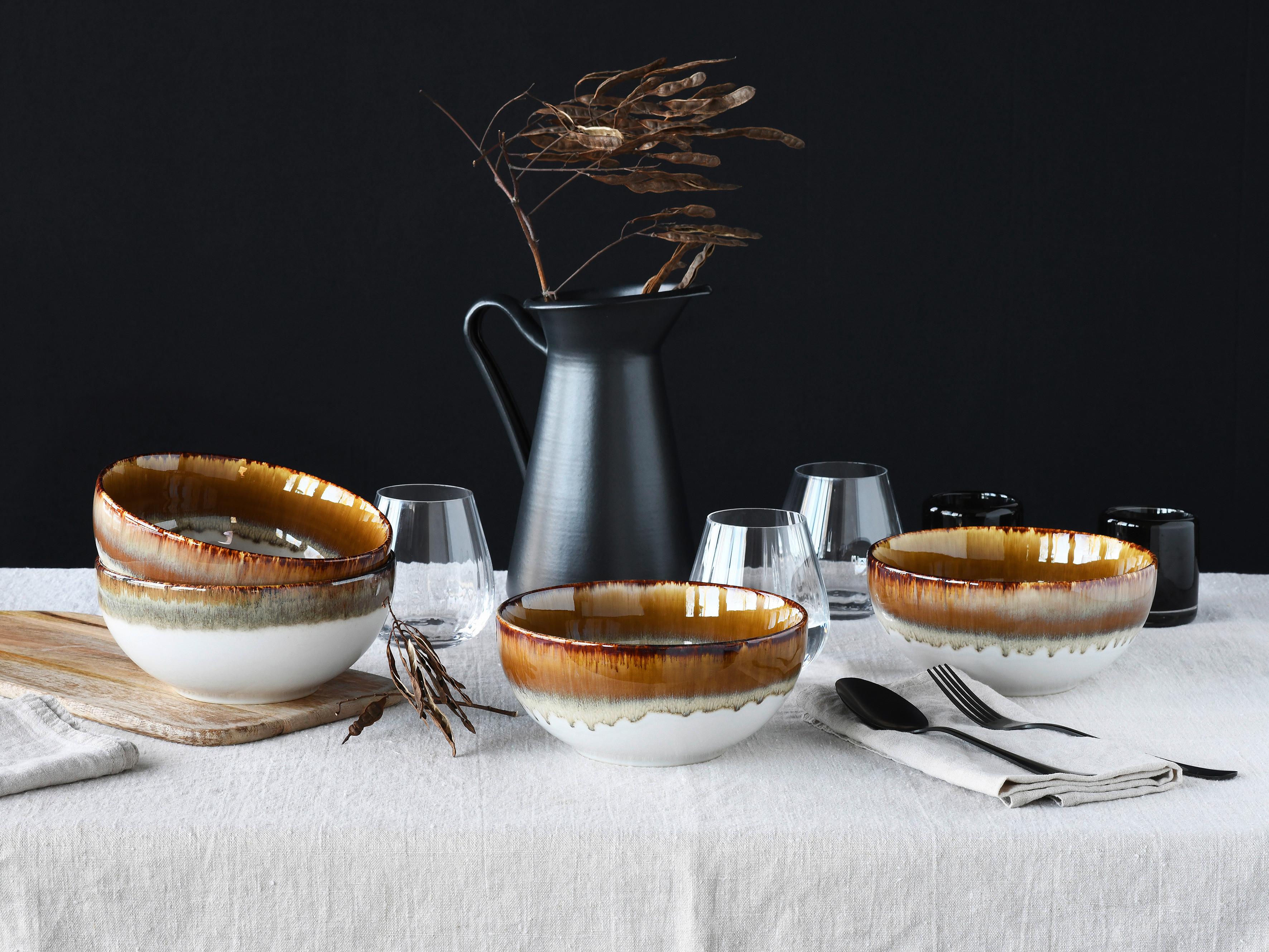 Schüsselset Cascade Steinzeug 4-Teilig - Design, Keramik - Creatable