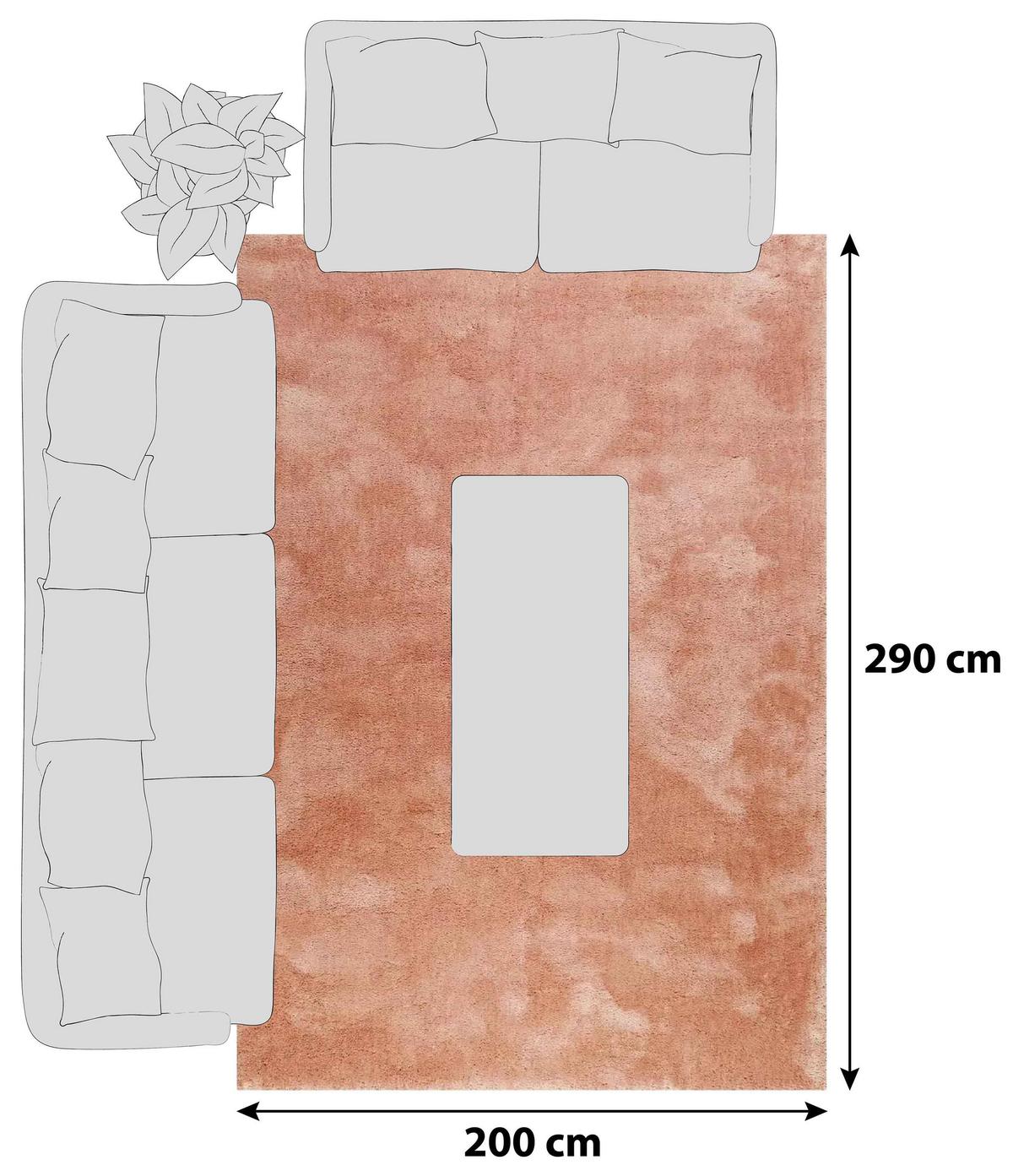 Hochflorteppich Relaxx Cognac 200x290 Cm - Cognac, Basics, Textil (200/290cm) - Esprit