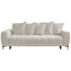 Schlafsofa Weronika, Creme B: 247 Cm - Creme/Schwarz, Design, Holz/Holzwerkstoff (247/94/90cm) - MID.YOU