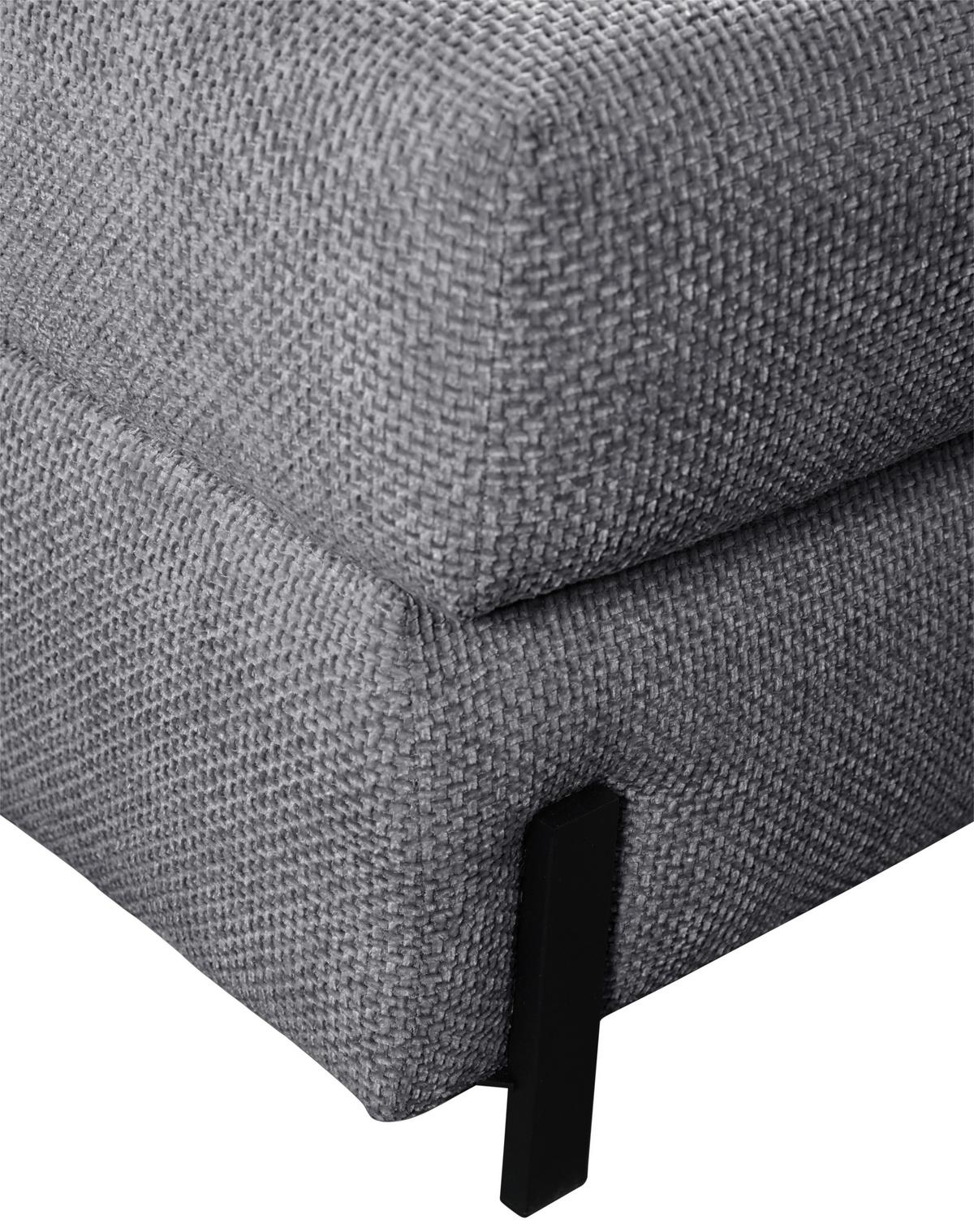 Ecksofa Naomi Grau/Schwarz, 265 cm - Schwarz/Grau, Design, Textil (265/162cm) - MID.YOU