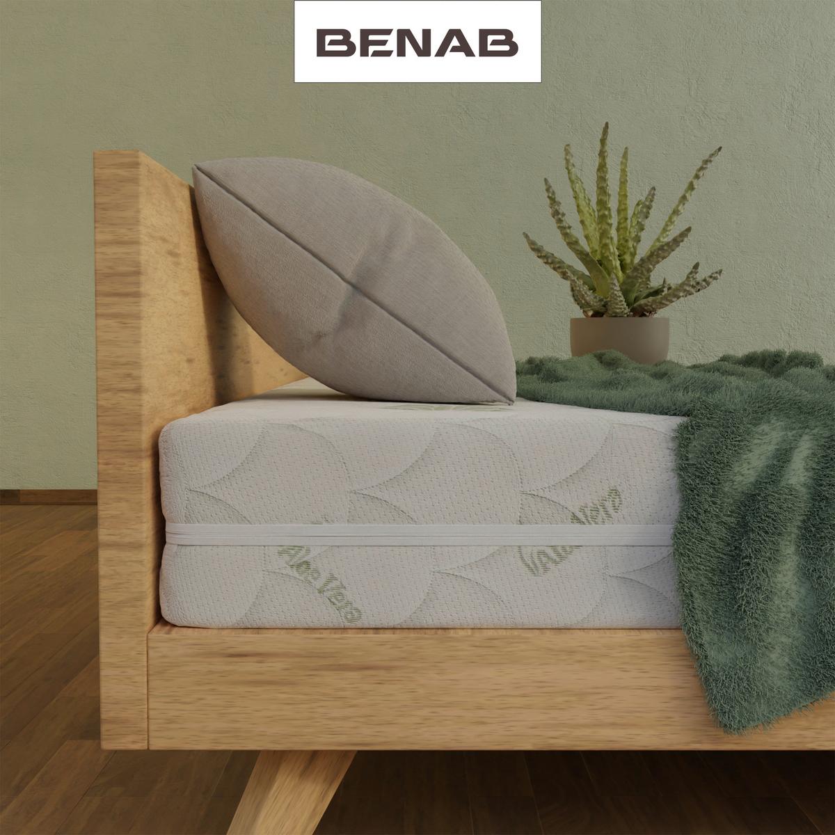 Obojstranný matrac Flora BIO H3/ H4, V: 16cm - biela/zelená, Lifestyle, textil (80/200cm) - Benab