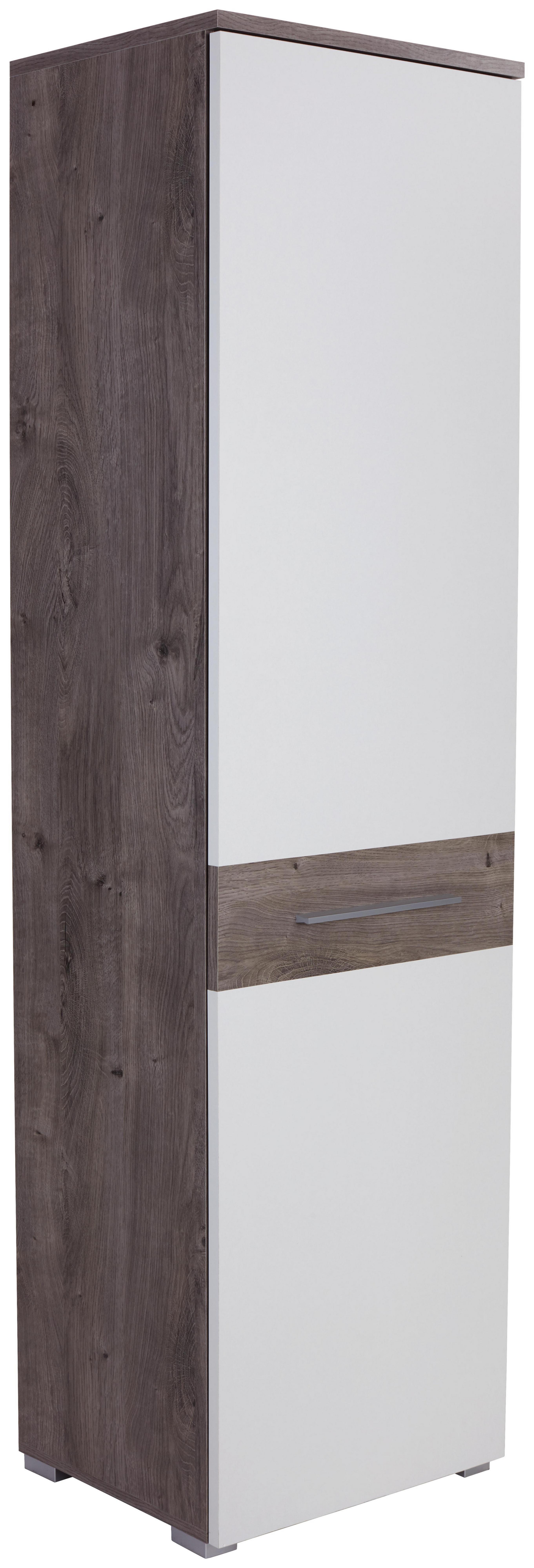 Kleiderschrank Monza B:60cm Ribbeck Eiche Dekor/ Weiß - Eichefarben/Weiß, MODERN, Holzwerkstoff (60/196/36cm)