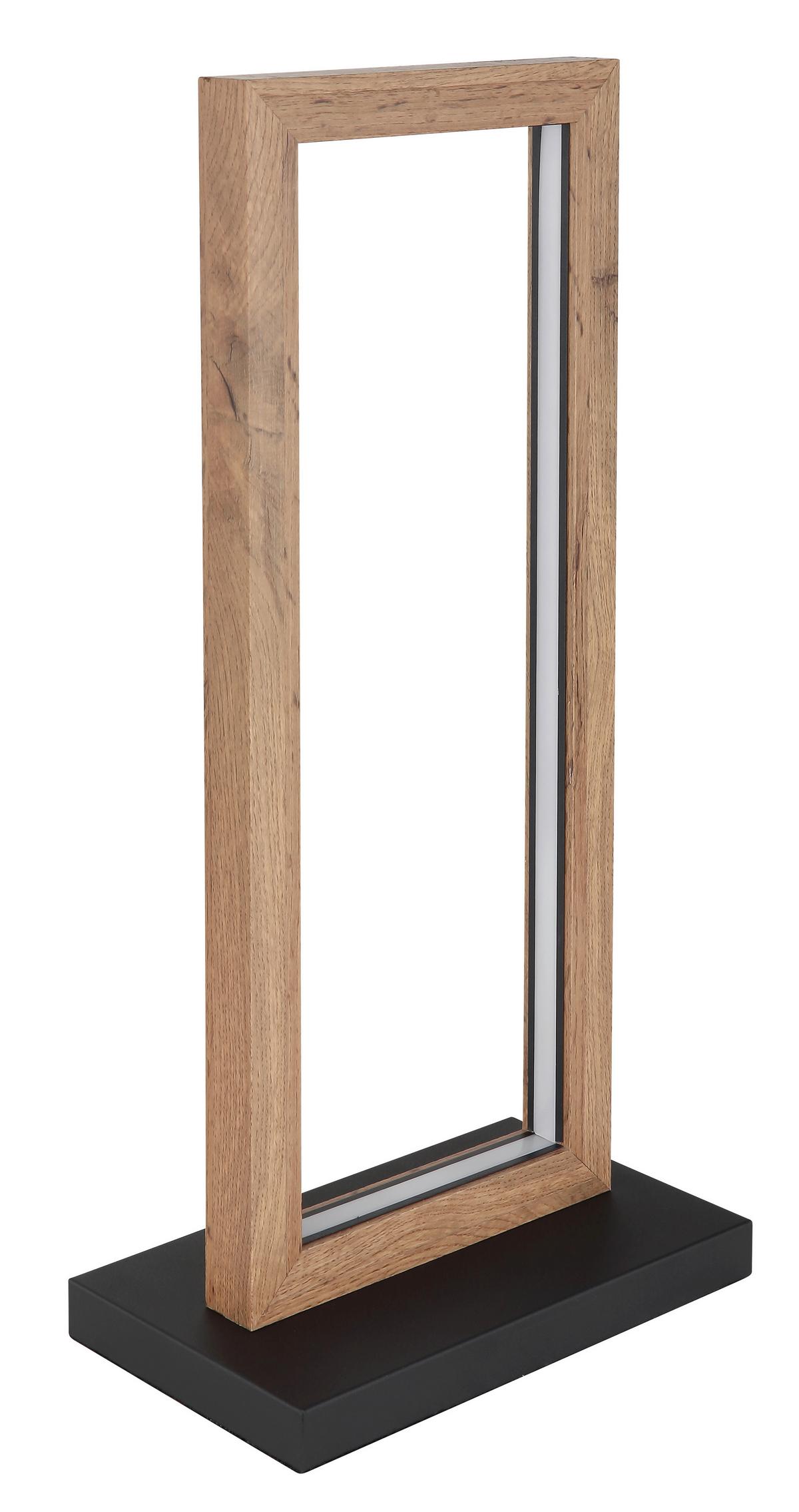 LED-Tischleuchte 67287t - Dunkelbraun/Opal, KONVENTIONELL, Holzwerkstoff/Kunststoff (25/15/52,5cm) - Globo