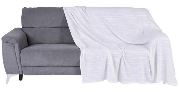 Tagesdecke Kamila 220x240 Cm Grau/weiß, Baumwolle - Weiß, KONVENTIONELL, Textil (200/200cm) - Ondega