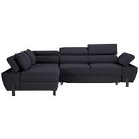 Rohová sedačka MILNA, levá, tmavě modrá - černá/tmavě modrá, Moderní, kov/textil (189/90/277cm) - Mömax