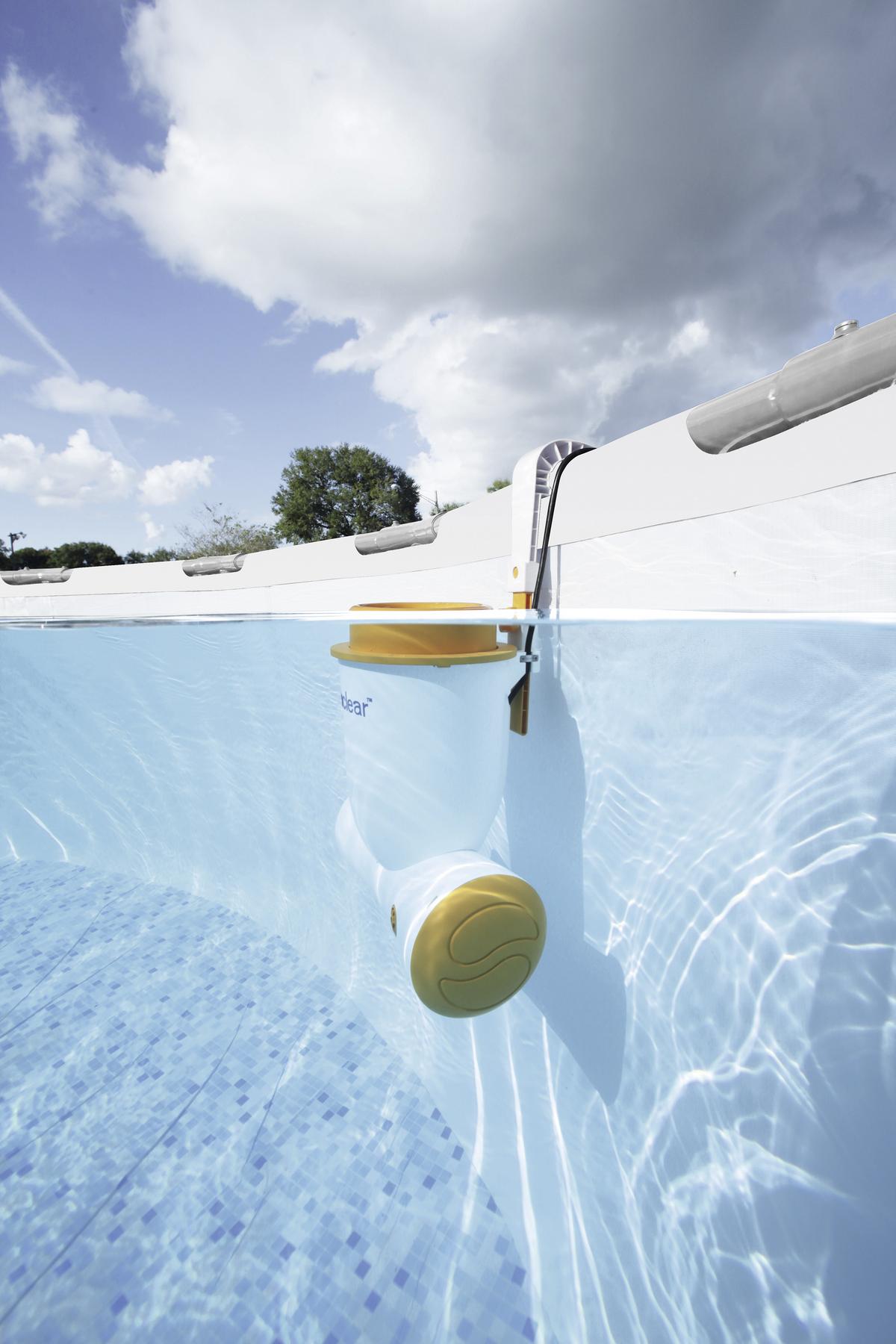 Skimmer 680gal Korb Herausnehmbar 2 574l/H 58462 - Orange/Weiß, MODERN, Kunststoff (2574l) - Bestway