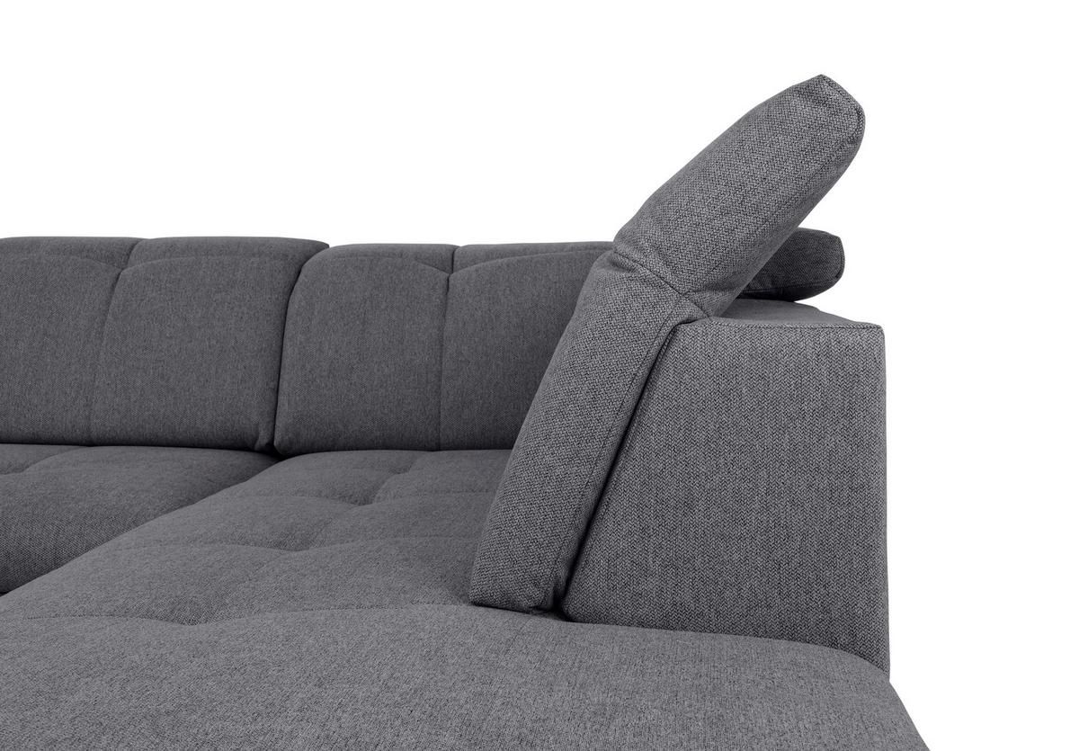 Wohnlandschaft Ramzes Dunkelgrau U: 173x328x215 cm - Dunkelgrau/Grau, Design, Textil (173/328/215cm) - MID.YOU