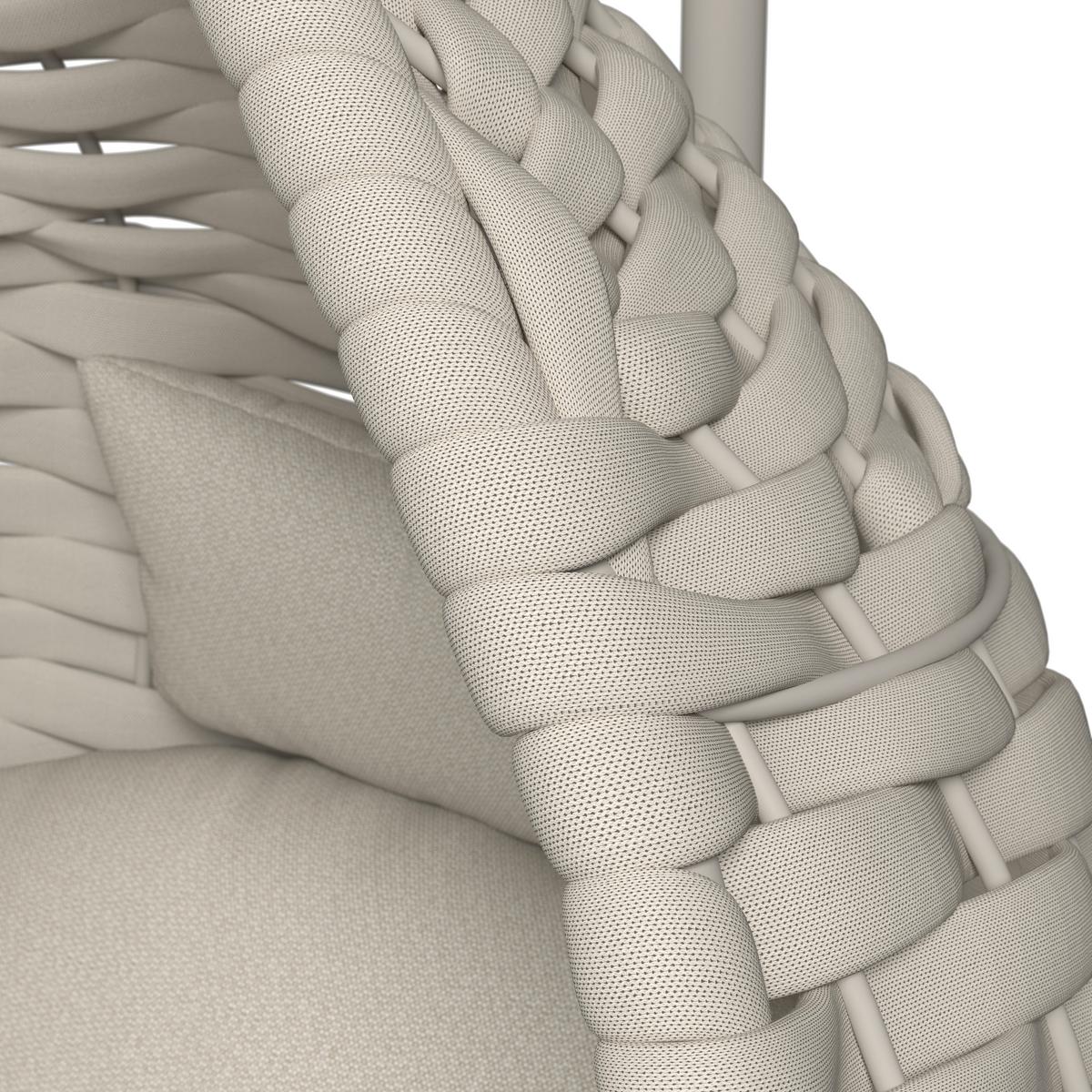 ZÁVESNÉ KRESLO SASA - krémová, Modern, kov/textil (115/200/118cm) - Bessagi Garden