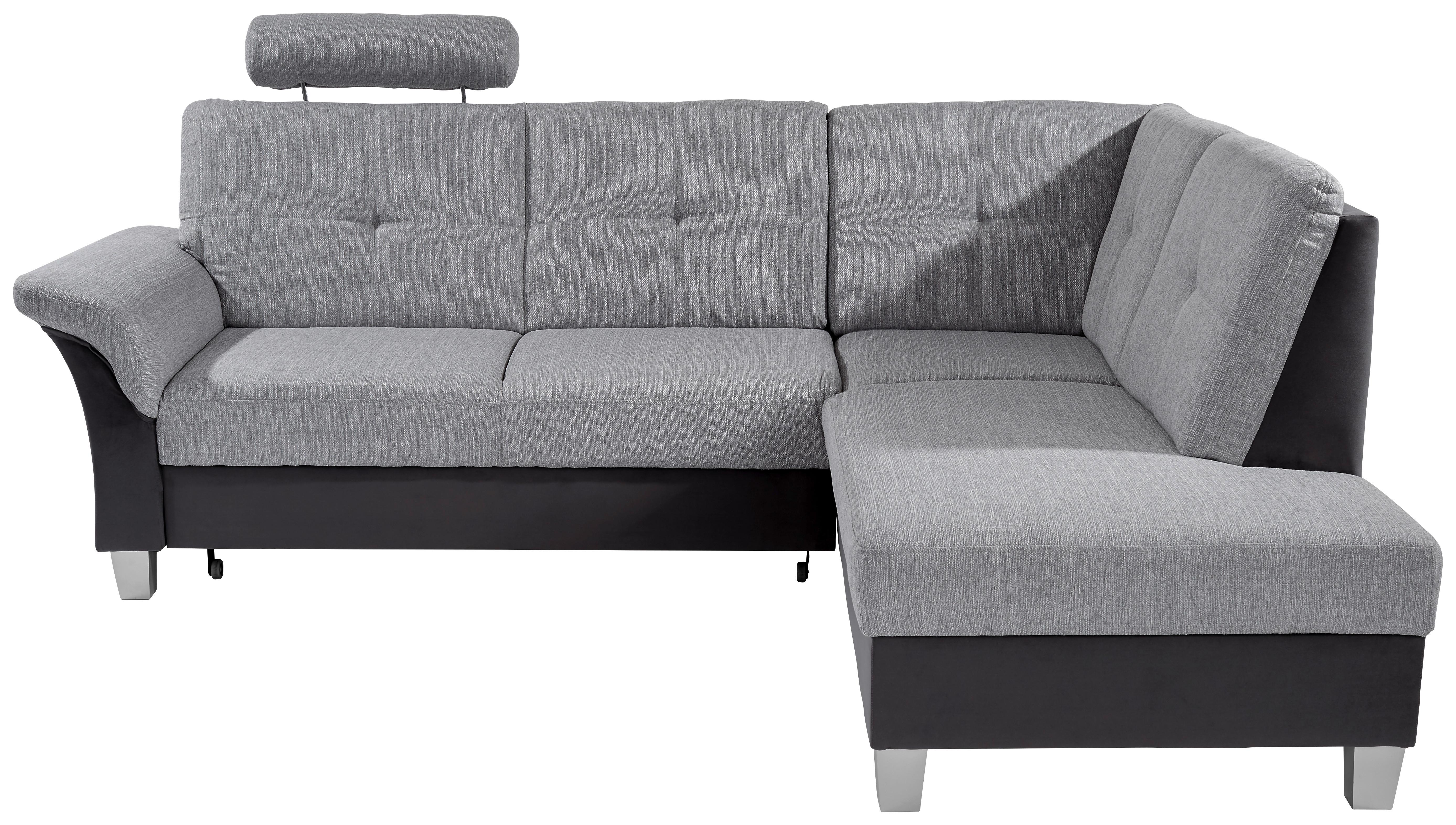 Sarokkanapé Portland - világosszürke/grafitszürke, Konventionell, textil (245/196cm) - Ondega