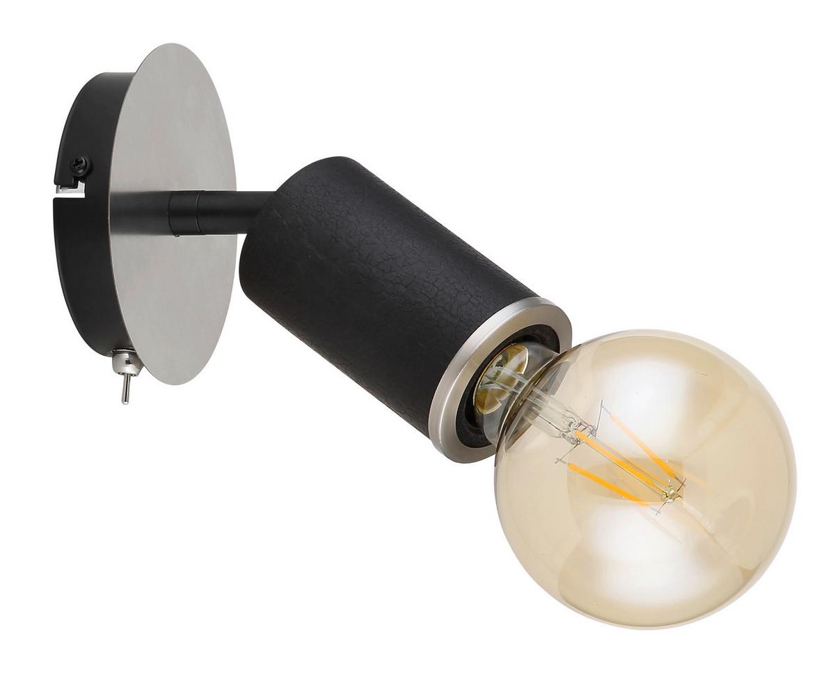 Strahler 54032-1b 1-Flammig L:12 cm - Schwarz, Basics, Holz/Metall (12/18/17cm) - Globo