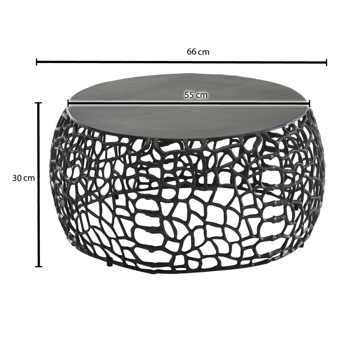 Konferenčný stolík čierny - čierna, Design, kov (66/66/30cm) - MID.YOU