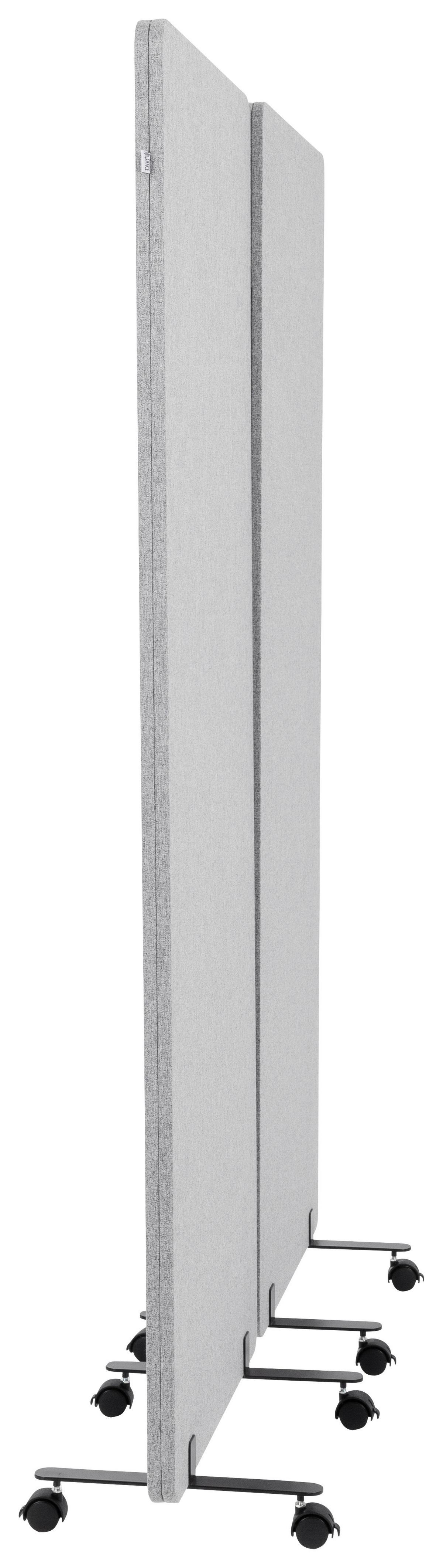 Trennwand Flexmiut - Hellgrau, Basics, Kunststoff/Textil (60/177/35cm) - MID.YOU